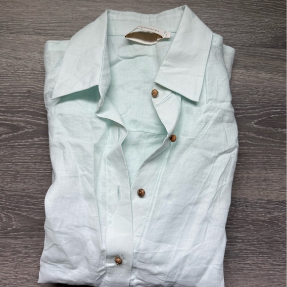 Zimmermann high waisted natural set shirt + shorts - Picture 10 of 10